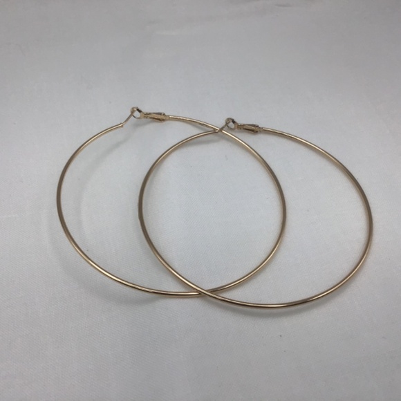 EXTRA LARGE CLASSIC HOOPS 3 INCHES DIAMETER. - Picture 4 of 4